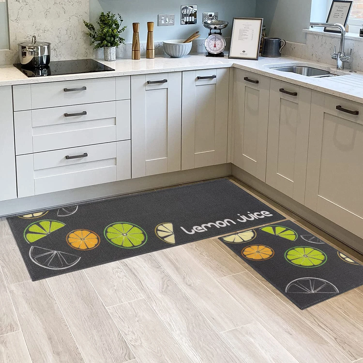 Washable Kitchen 2 Pieces Carpet NonSlip Kitchen Mat Set Absorbent