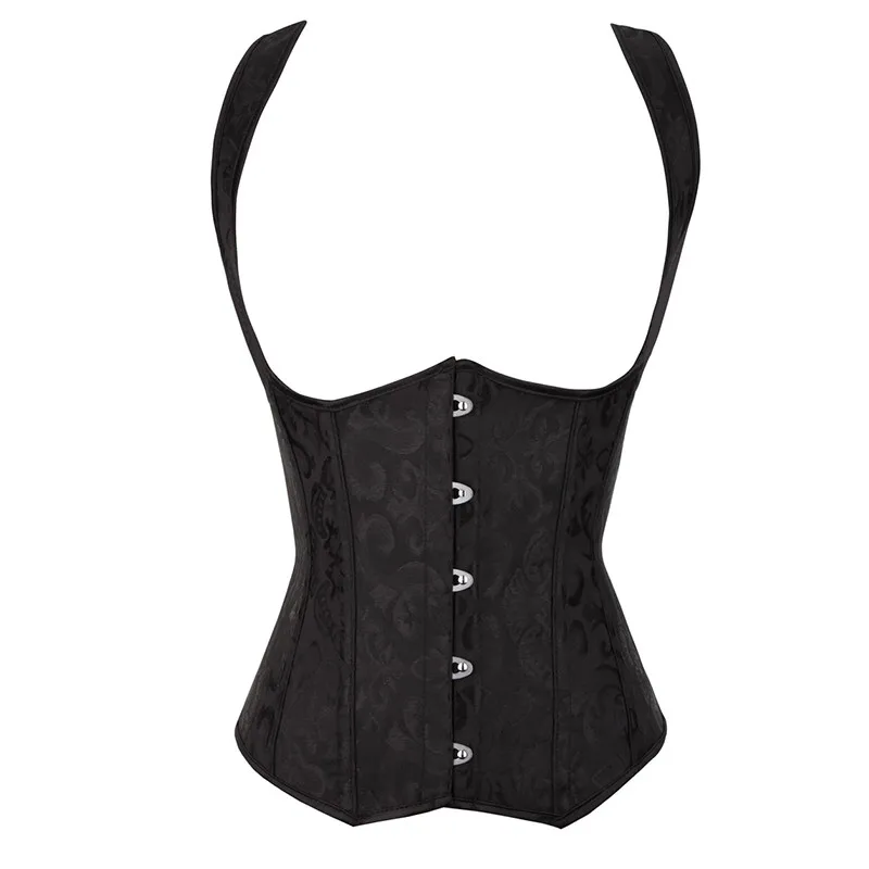 

Sexy Brocade Steel Boned Corsets Underbust Corset and Bustier Plus Size Embroidery Cupless Corset Vest Corselet Women