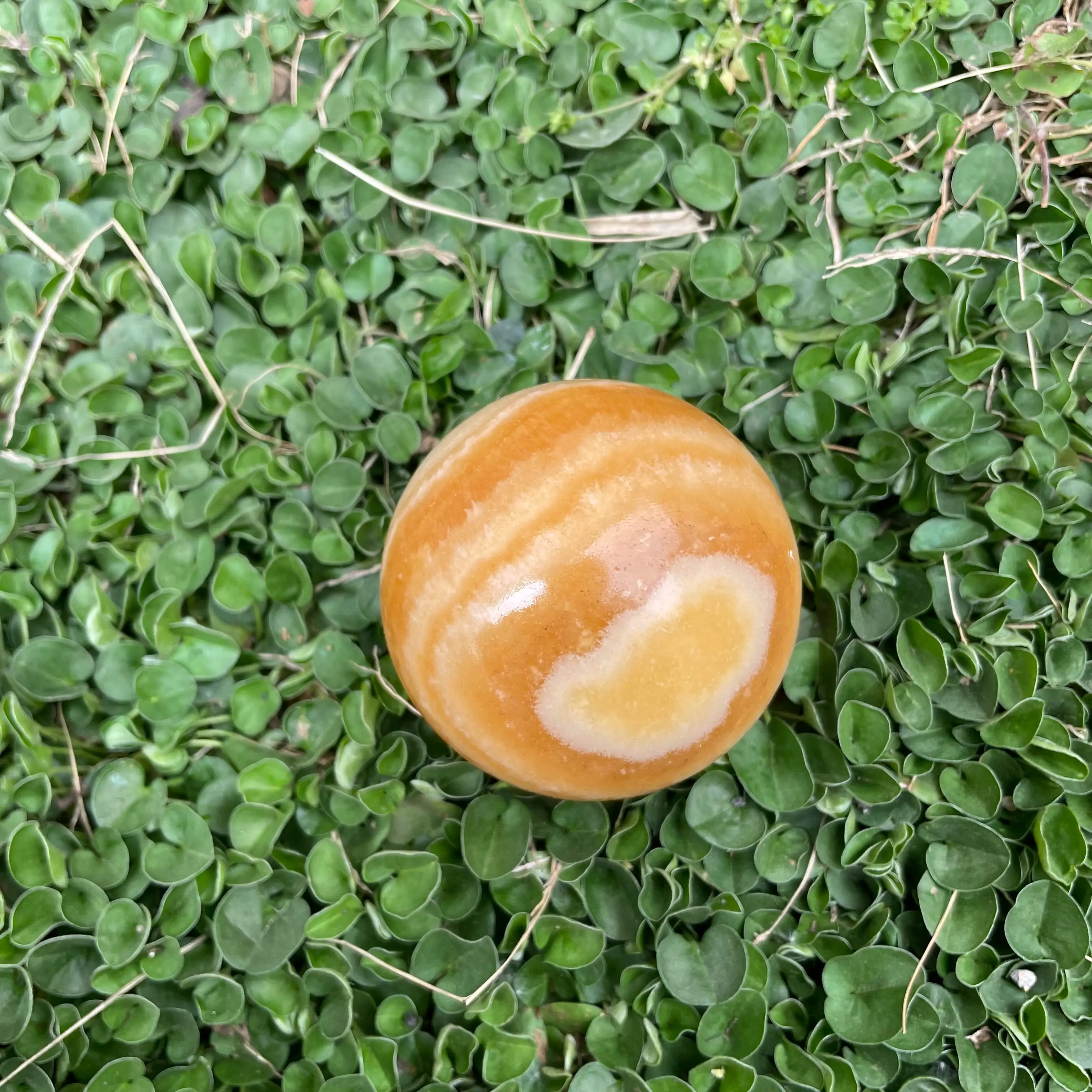 High Quality Natural Polished Orange Calcite Quartz Sphere Yellow Calcite Crystal Ball Healing Stone Home Decoration Gift 4