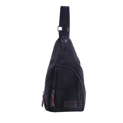 Men's Vintage Canvas Multifunctional Outdoor Satchel Bag - (30cm<Max Length<50cm) (Black)