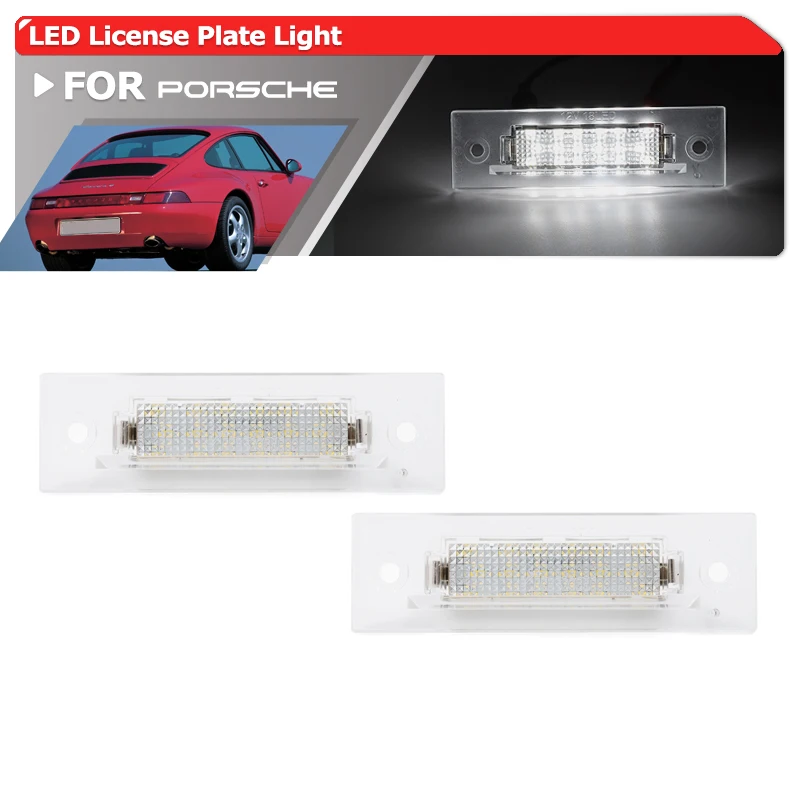 2X Per Porsche 964 968 Boxster 986 993 996 Turbo Smd Luci Targa A Led Bianche Senza Errori Oem: 9646316200101C 96463162001