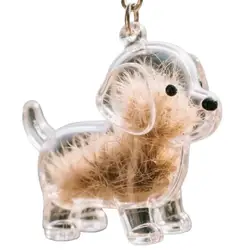 Charming Dog Hair Keychain Pendant - Cute Jewelry Souvenir & Gift Accessory (Model B puppy)