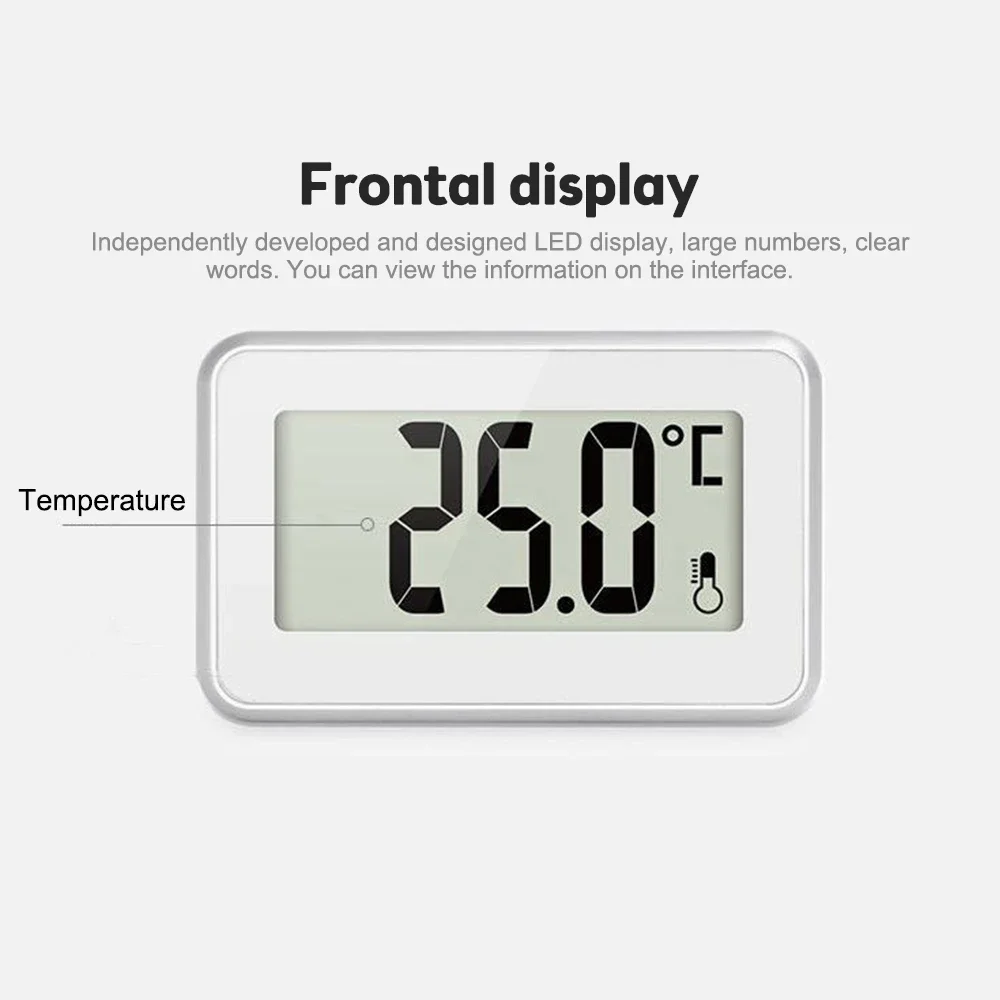 Waterproof Digital Thermometer & Hygrometer with Convertible Hook and Alarm
