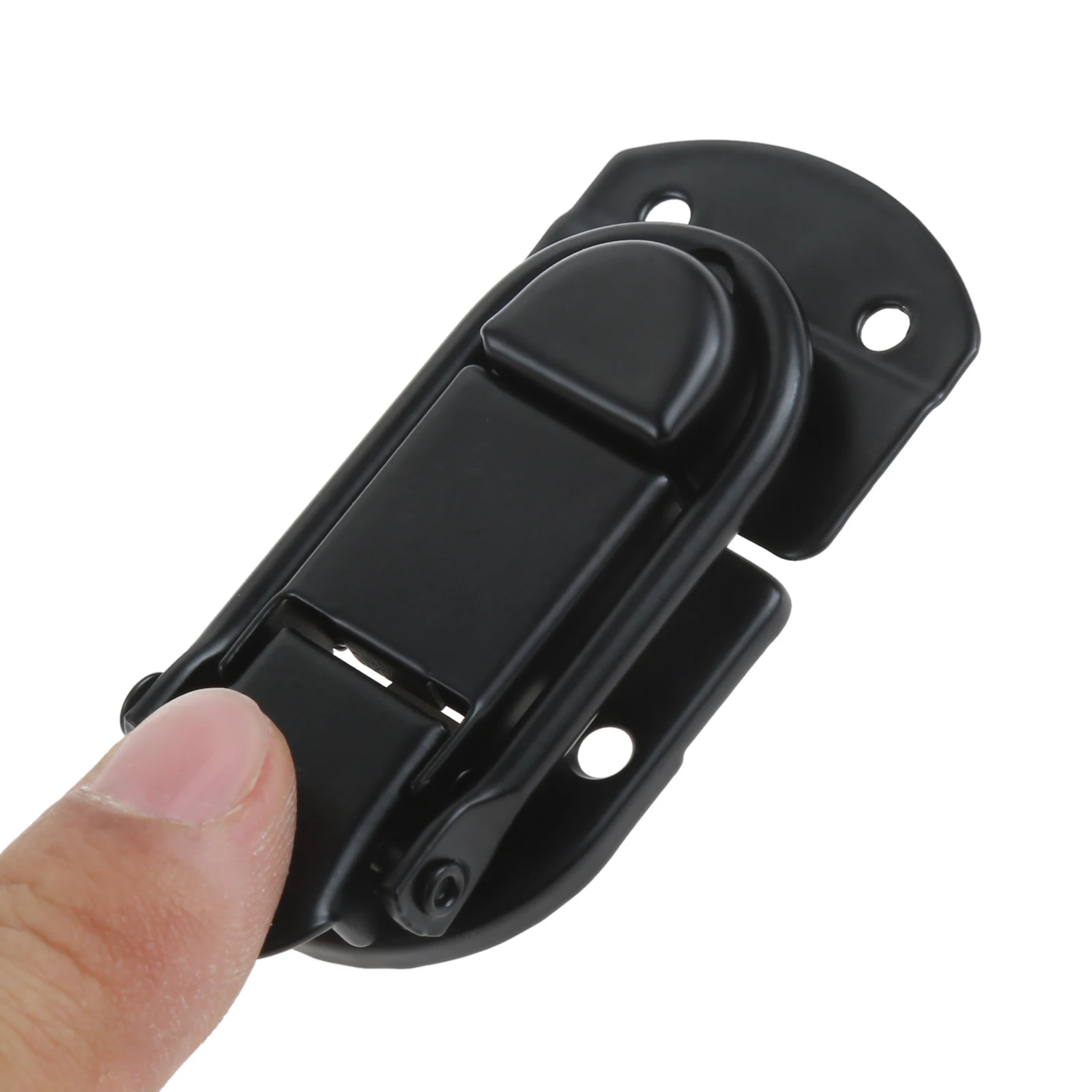 Metal Box Latch Hasp with/without Key Silver/Black Safety Lock 69*34mm Buckle Aviation Case Cabinet Toolbox Gift Box Hardware