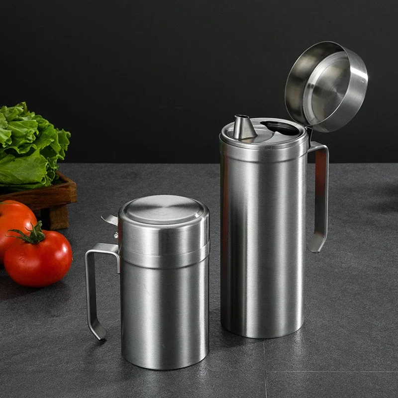 Roestvrij Staal Lekvrije Oliefilterzeef Soja-azijnpot Keuken Kruidenfles Container Oilers Opslag Kookgerei_voghion.com