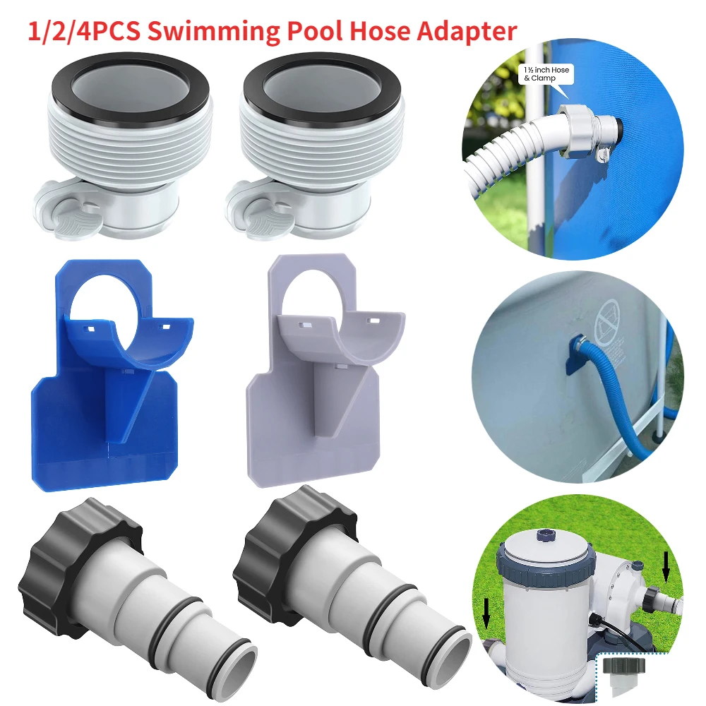 Fauhapyway – Adaptador De Manguera Para Piscina Intex, Conversión De 80 Mm A 32 Mm, PVC Resistente, Color Azul