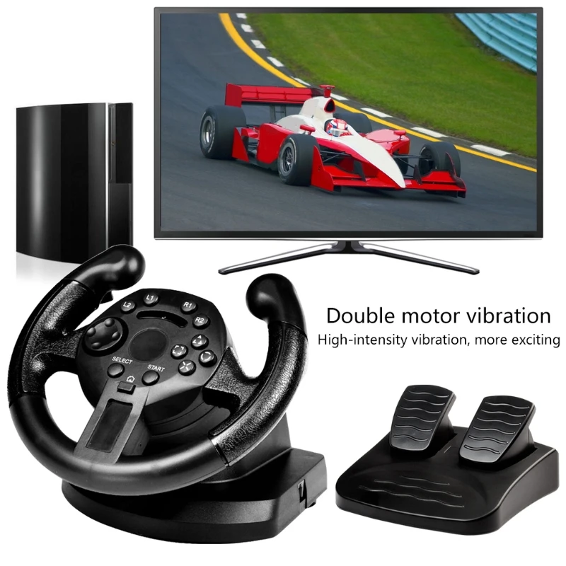 Racing Steering Wheel For PS3/PC Game Steering Wheel Vibration Joysticks Remote Controller