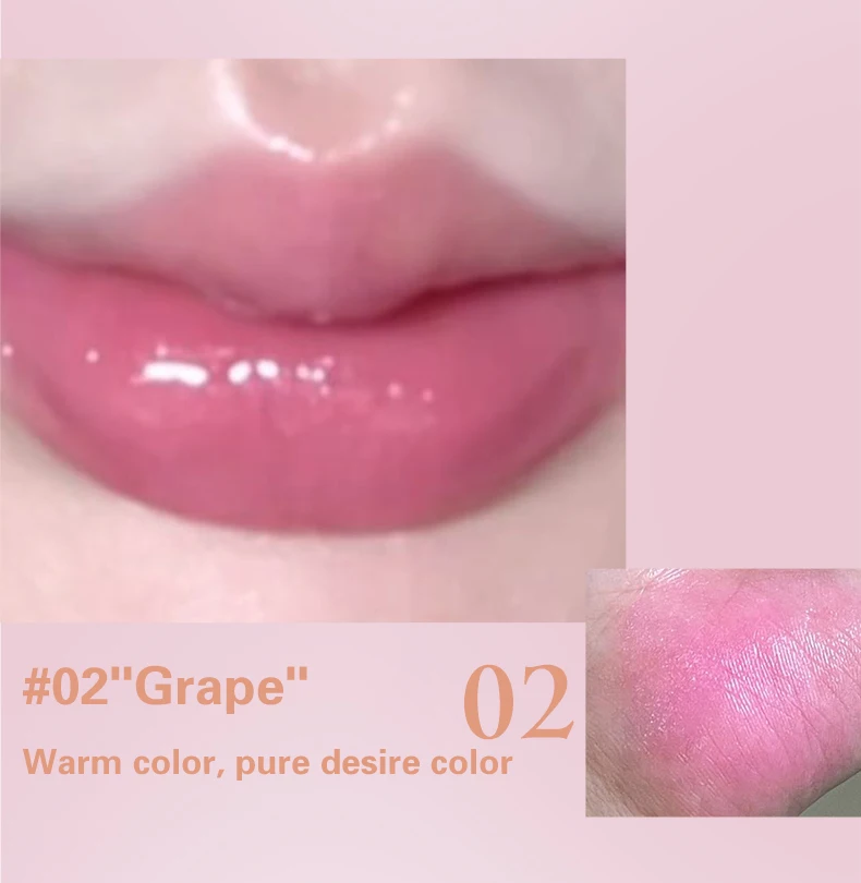 Fruit 2-in-1 temperatuurveranderende lippenstift make-up plaat met dubbele laag transparante basis, hydraterende lippenbalsem en actieve lippenmake-up._voghion.com