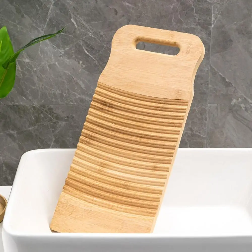 Practical Rectangle Bamboo Washboard 1Pc S/M/L Eco-friendly Manual Hand Washing Tool Thicken Washing Laundry Board