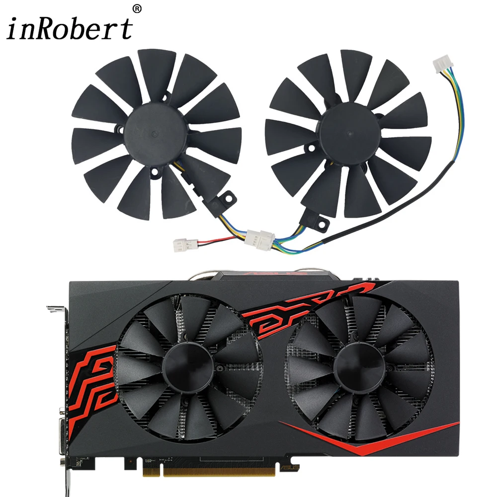 87 Millimetri Di Raffreddamento Ventole T129215Bu Gtx1070 Rx480 Rx570 Vga Ventola Di Sostituire Per Asus 1066 Ex-Gtx1070-O8G Dual-Rx480-O4G Ex-Rx570-O