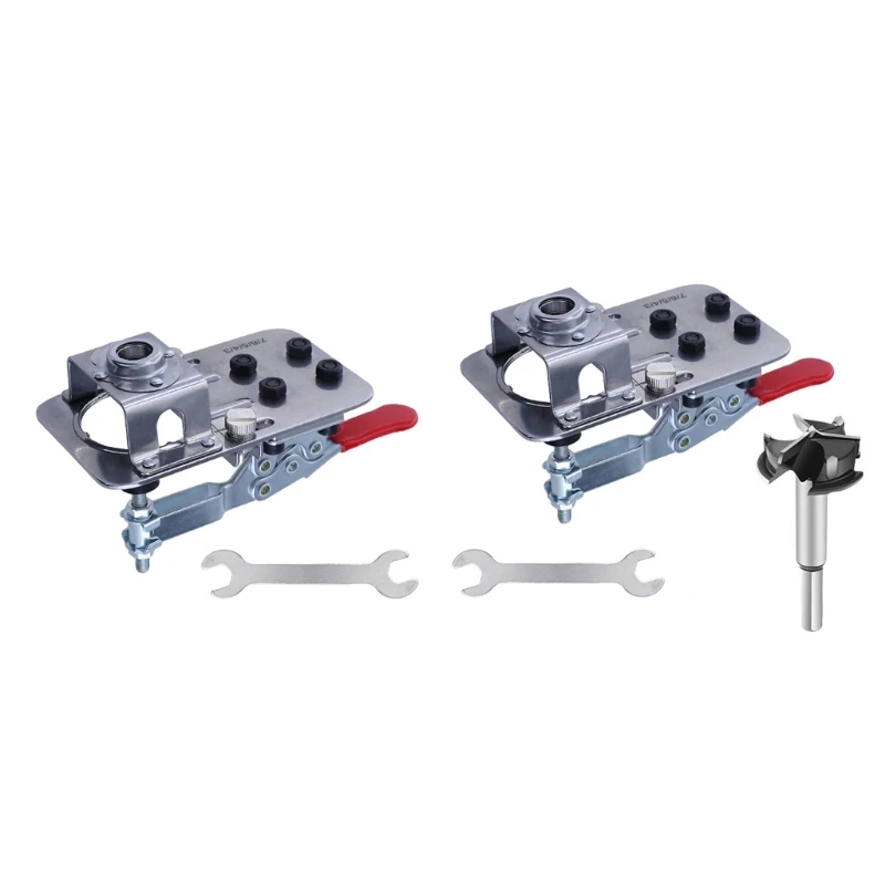 

Concealed Hinge Jig Drilling Guide Hole Punch Locator Kits for Cabinet Door Dropship