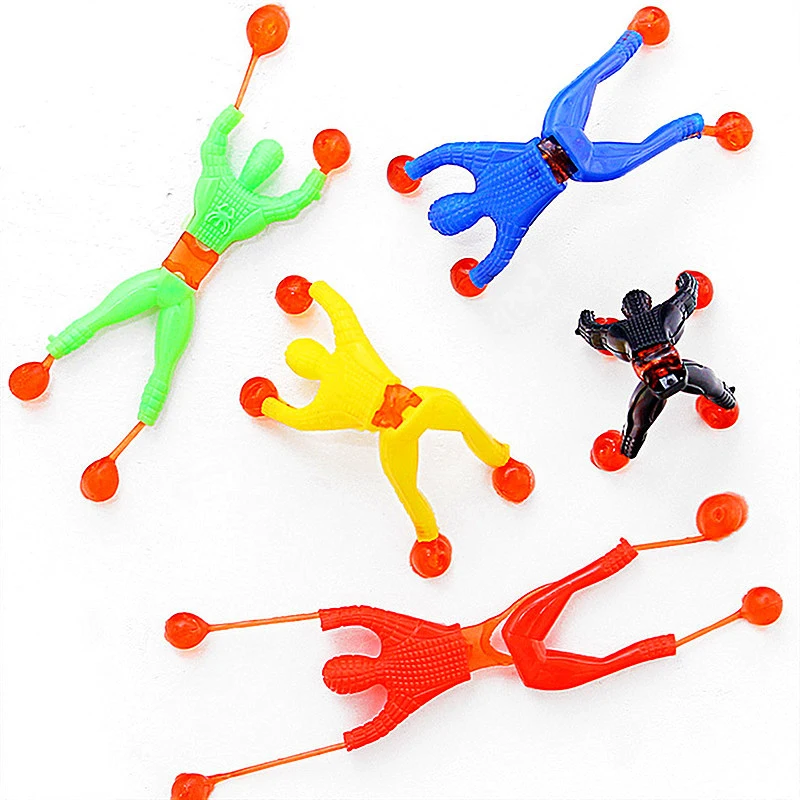 Stretchy Sticky Spider Climbing Wall Climber Man Turn Somersault Party Hand Birthday Party Gadgets Leisure Boy Girl Children Toy hand puppet realistic ocean puppet trick prop stretchy puppet playthings for children kids white