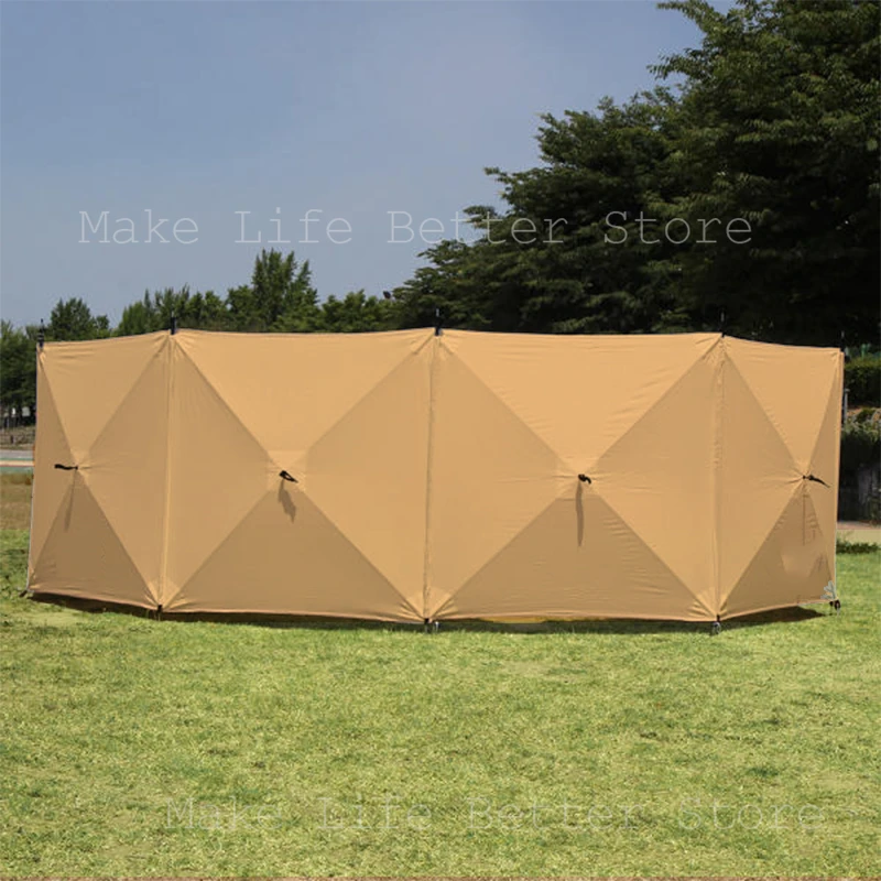 4.8M Folding Windproof Camping Windscreen for Picnic BBQ Beach Fenced