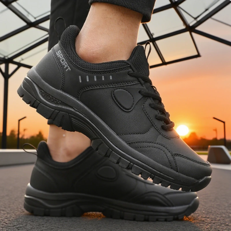 Men's Hiking Shoes Outdoor Camping Waterproof Wear-resistant Work Shoes Anti Slip Breathable Lace Up Training Men's Sneakers