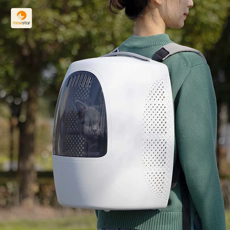 

Moestar Pet Carrier Portable Cat Backpack 26L Ventilation Fan inside Breathable Backpack Outdoor Carrier Bag For Small Dog Cat