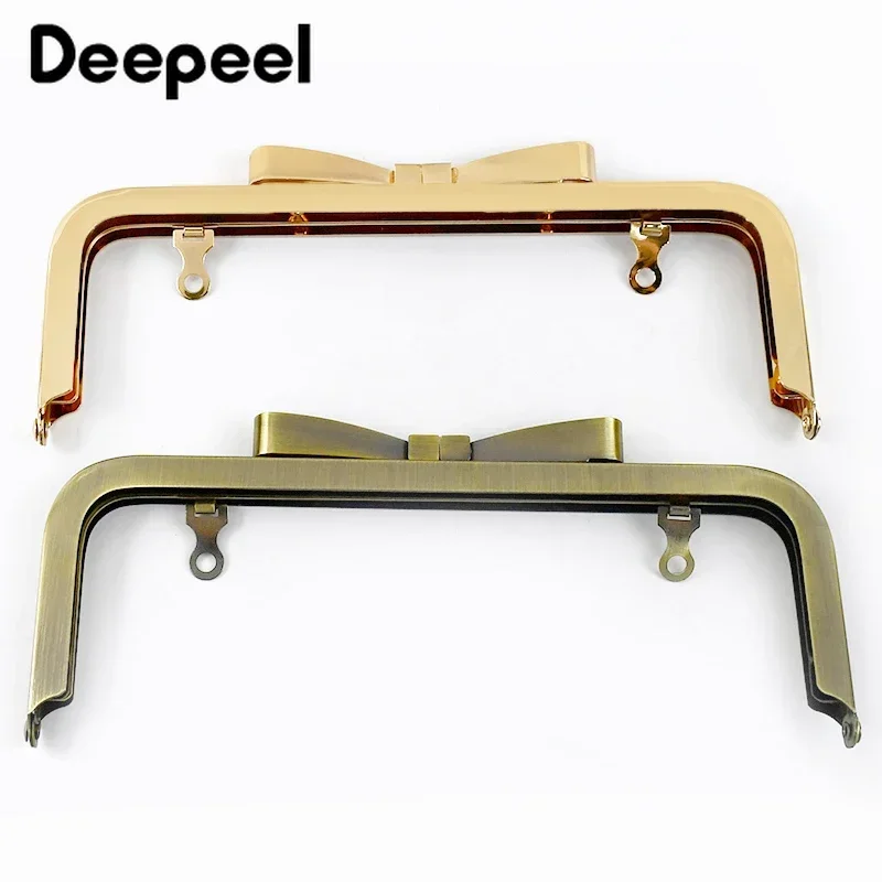Deepeel Square Metal Purse Frame 20 cm Silver 5