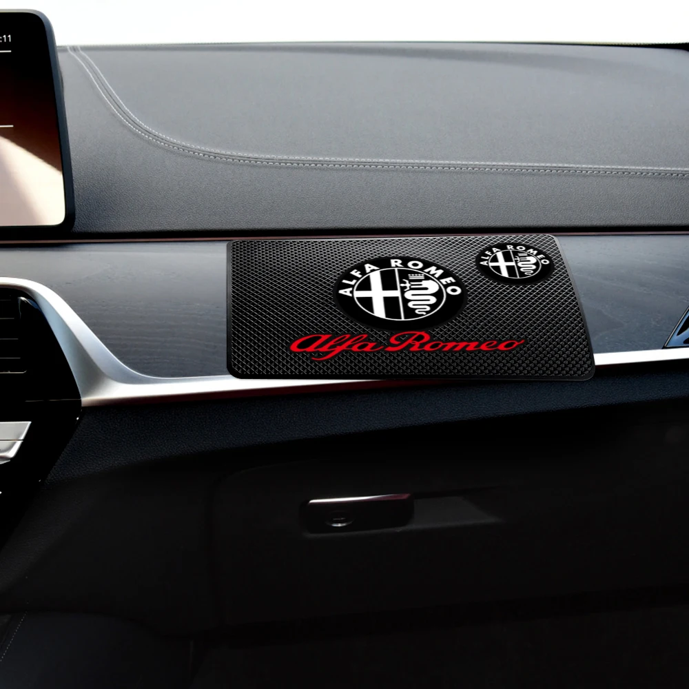 Car Styling Waterproof Dashboard Anti Slip Silicone Pad Alfa Romeo Giulia Quadrifoglio Spider MiTo Giulietta Stelvio 1Pcs car non slip mat car dashboard mat non slip dash mat