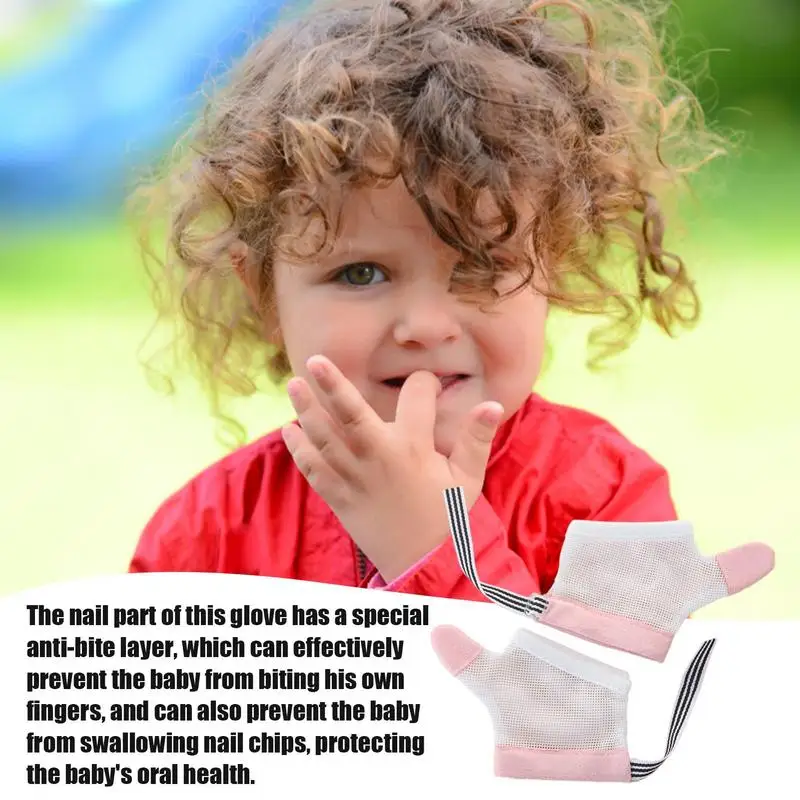 Stop Thumb Sucking For Kids 1 Pair Bite-Resistant Thumb Sucking Guard Adjustable Breathable Sucker Stopper And Finger thumb sucking guard