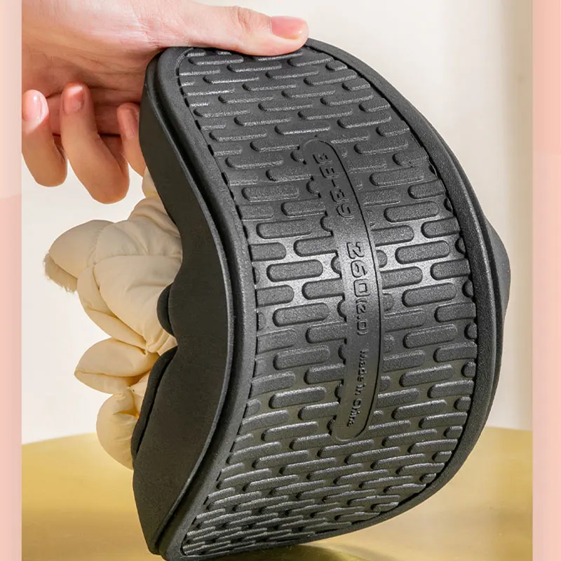 Shevalues Fur Slippers For Women Men Winter Fashion Thick Bottom Fur Bread Shoes Home Cloud Slippers Cozy Warm Non-slip Slippers