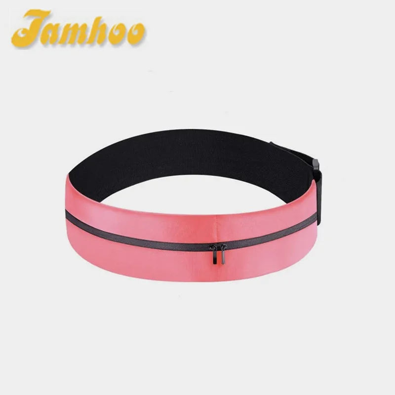

Светоотражающий эластичный пояс Jamhoo Pro, спортивная сумка с двойной молнией, карман для бега, тренажерного зала, йоги, поясной кошелек для телефона