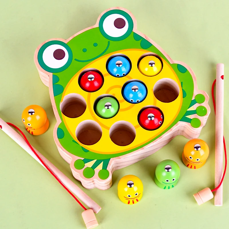 Frog Or Kitten Fishing Game Magnetic Preschool Learning