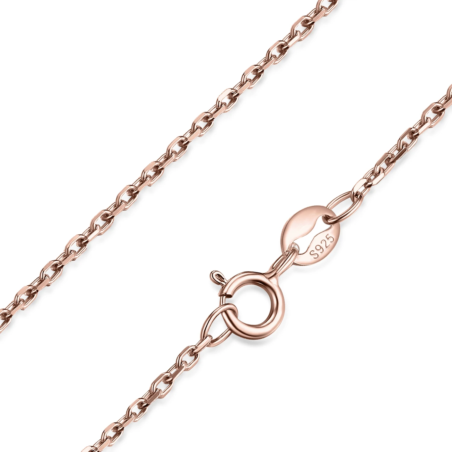 POTIY Halskette mit Spurkasten-Design, 925er Sterlingsilber, für Damen, als Schmuckstück für den täglichen Gebrauch, ein Geschenk für sie. – Detail 7