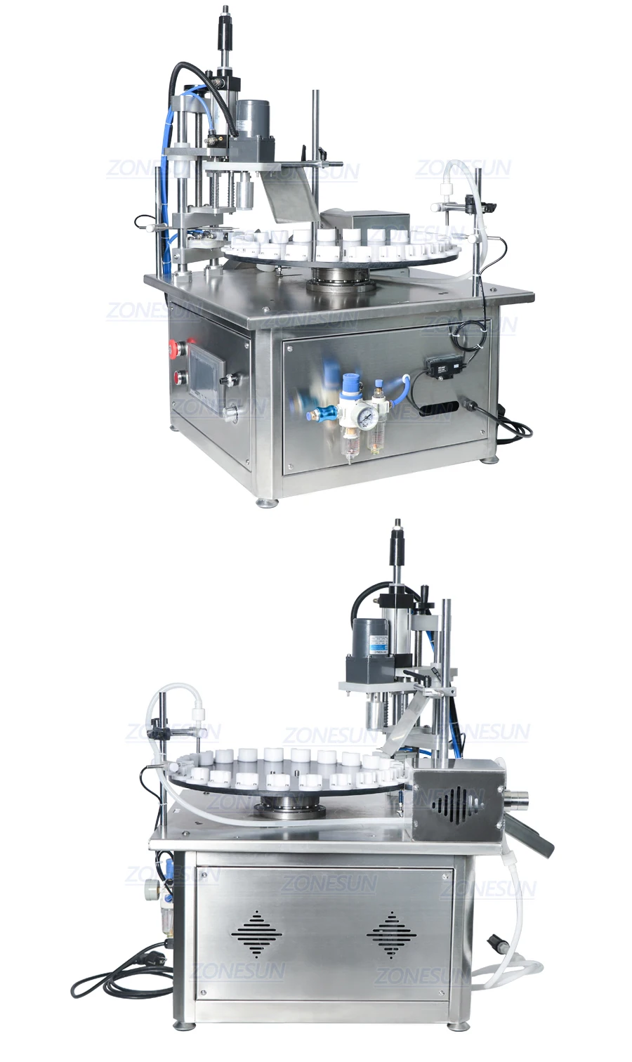 ZONESUN ZS-AFC1M Custom Small Vial Magnetic Pump Liquid Filling And Capping Machine