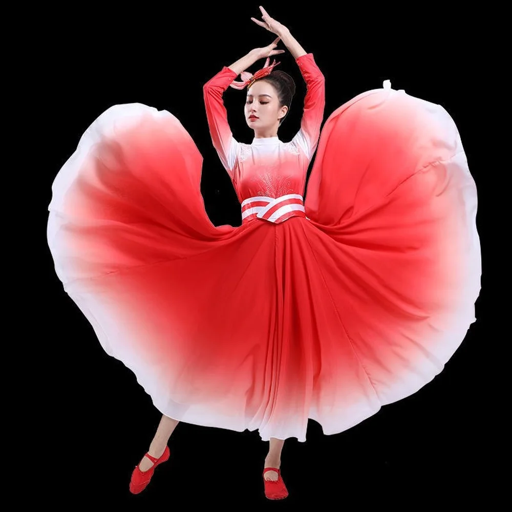 

Modern Dance Costumes Dance Big Skirts Chinese Songs Performance Costumes Dance Rave Festival Clothing Opening Dance Long Dress