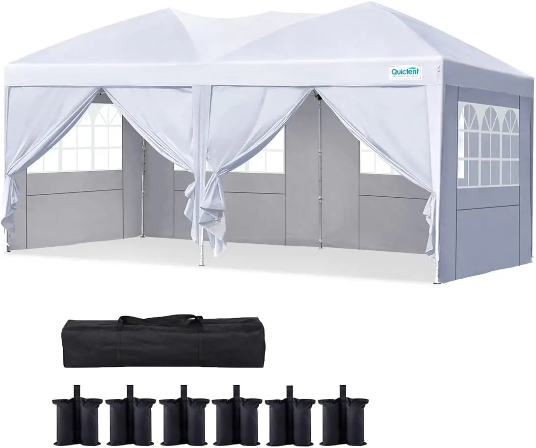 

Ez Pop up Canopy Tent Instant Shelter Party Tent Outdoor Event Gazebo Waterproof with 6 Sand Bags 100% waterproof