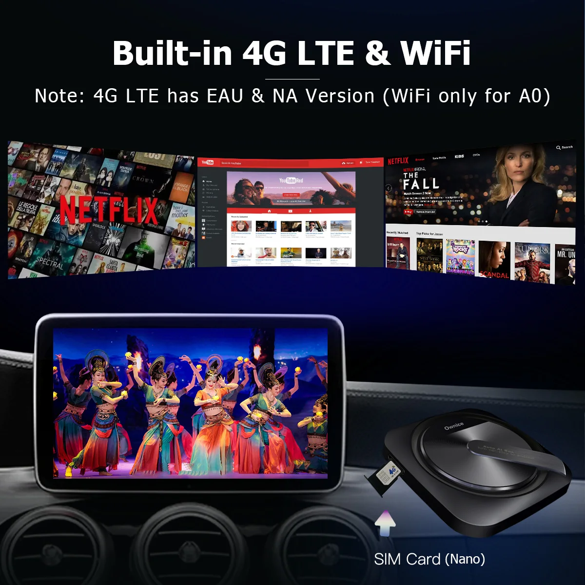 자동 카플레이 AI 박스 스트리밍 박스 어댑터, 스마트 TV 비디오, GPS 네비게이션, HDMI, 안드로이드 11, 스포티파이, 넷플릭스, 기아, 푸조 제네시스용
