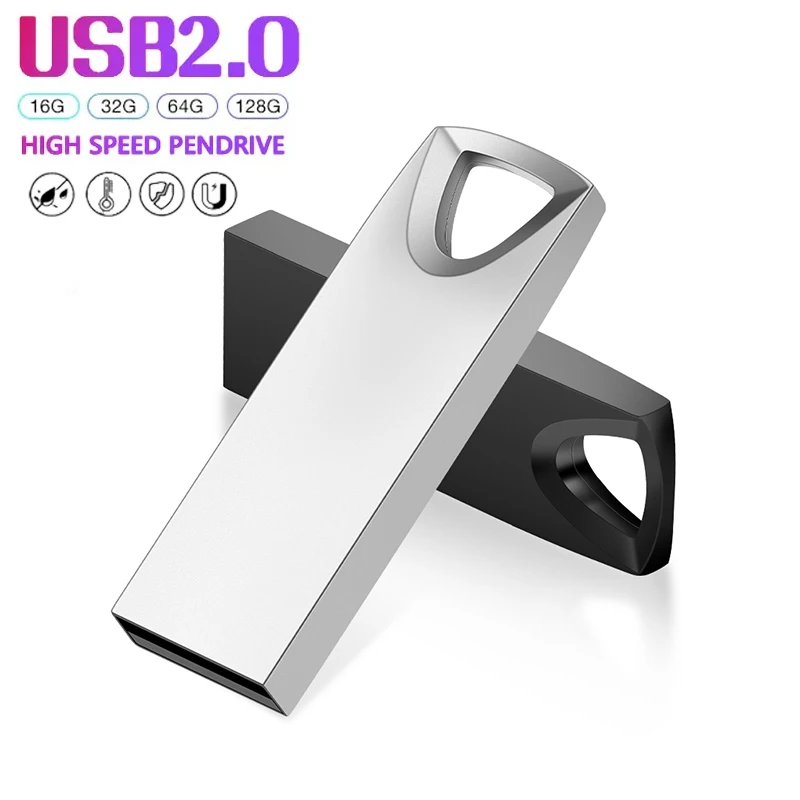 JASTER Metal USB Flash Drive 64GB Creative Business Gifts Memory Stick Mini Black Pen Drive 32GB Golden Key Chain Business Gift 1