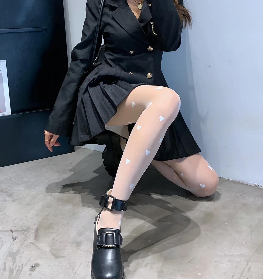 Sexy Women Pantyhose Tights Seamless Sexy Lace Mesh Fishnet Pantyhose Summer Nylon Love Print Tight Stocking Female Hosiery