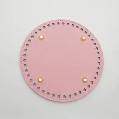 Leather Bag Bottoms DIY Handmade Oval Round Bottom Bag Accessories for Knitting Bags Handbag Crossbody Bags Bottom Pink