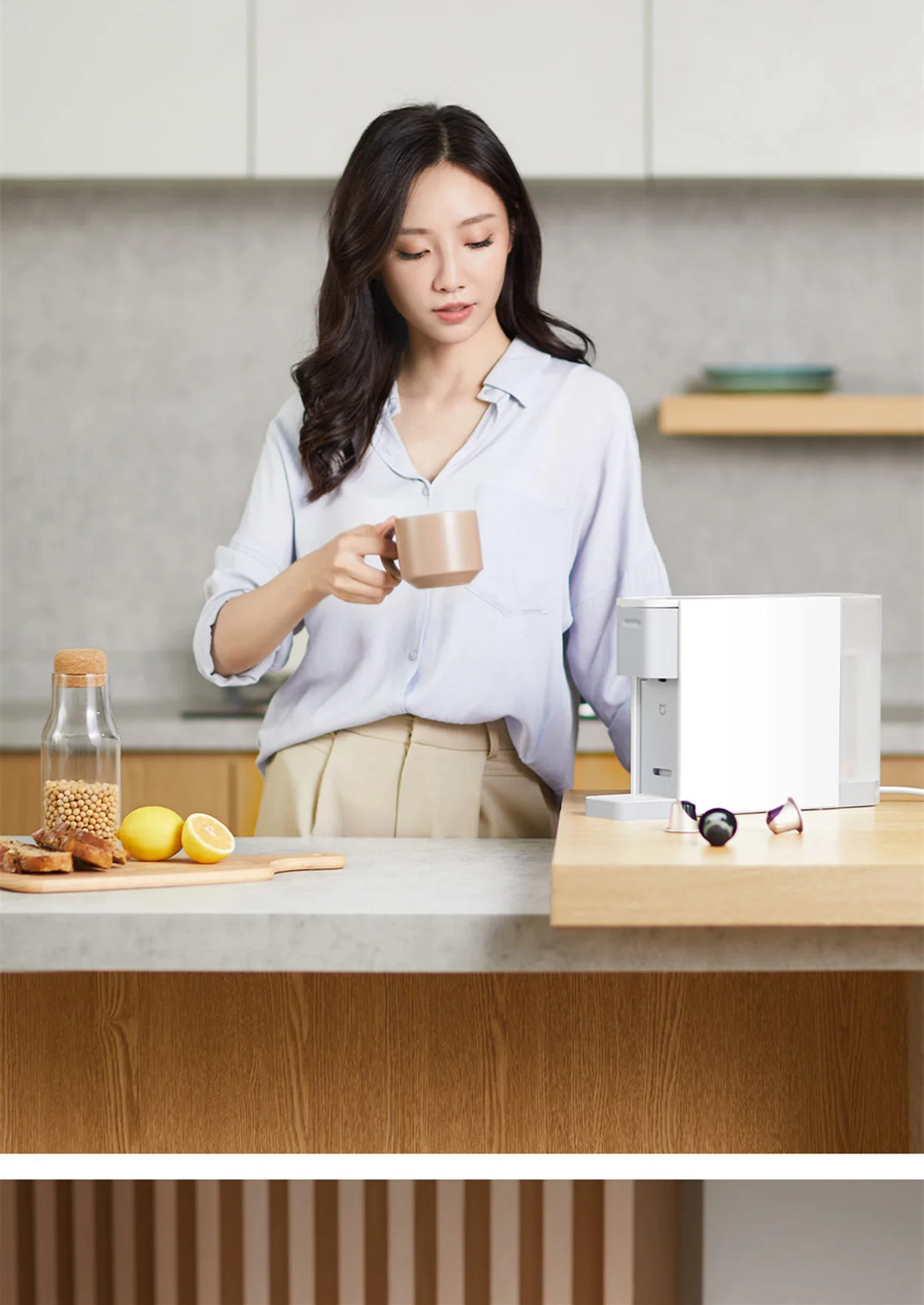 NEW XIAOMI MIJIA Capsule Coffee Makers S1301 home small automatic espresso coffee machine  Automatic power-off protection 20BAR