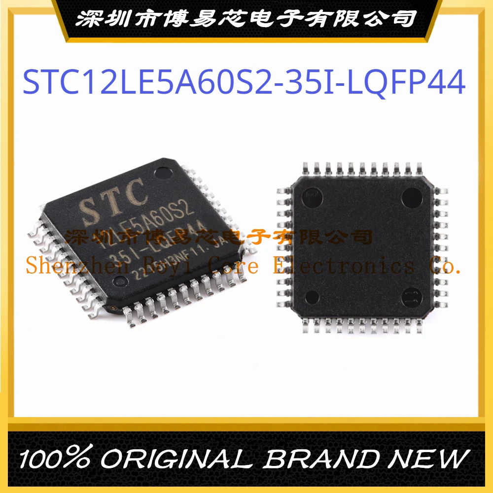 STC12LE5A60S2-35I-LQFP44 Package LQFP-44 51 Series 35MHz Flash Memory: 60KB RAM: 1.25KB Microcontroller (MCU/MPU/SOC) 10pcs stc12c5a60s2 35i lqfp44 stc15w4k32s4 30i lqfp44 stc15w4k48s4 30i lqfp44 stc89c52rc 40i lqfp44 stc8a8k64d4 45i lqfp44 new