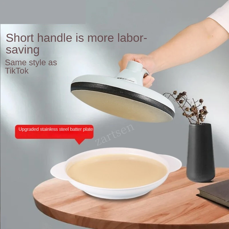Non-stick Electric Crepe Pizza Maker Pancake Machine Griddle Baking Pan Cake Machine Kitchen Cooking Tools with Egg Beater crepe maker cake machine baking pan