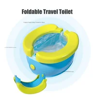 Portable Potty for Kids Travel Foldable Baby Potty Training Seat Outdoor and Indoor Easy To Clean Includes 20 Waste Bags 1