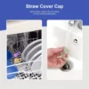 Skull Straw Cover Cap For Cup Reusable 10mm Silicone Straw Topper Compatible 30&40 Oz Tumbler With Handle Tips Lids 5