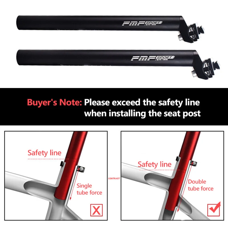 Bike Seat Post Aluminum Alloy MTB 25.4 27.2 28.6 30.4 30.8 31.6 mm Road Bicycle seatpost Accessories