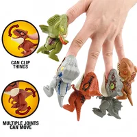 Kids Finger Biting Dinosaur Toys Movable Joints Funny Tricky Children Simulation Mini Dinos Model Boys Birthday Christmas Gifts 2
