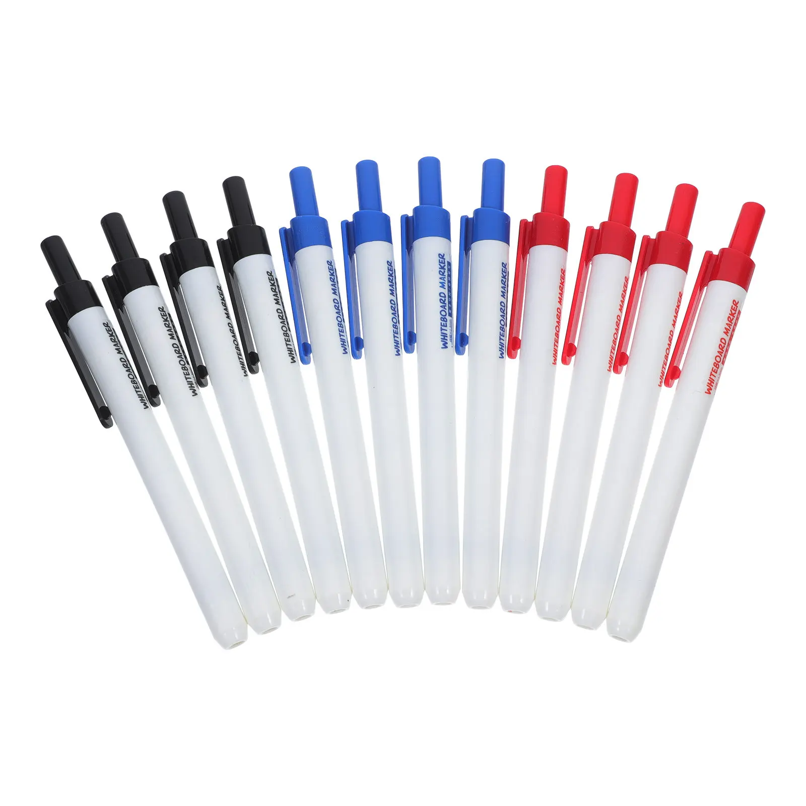 12Pcs 다기능 건식 지우기 마커 유리 보드 플라스틱 세라믹 표면 크리 에이 티브 용 미세 팁 지울 수있는 화이트 보드 펜