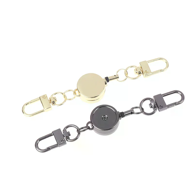 21MM 도난 방지 금속 이지풀 버클 로프 신축식 키홀더 탄성 키체인 스포티 신축식 키링 간호사용품
