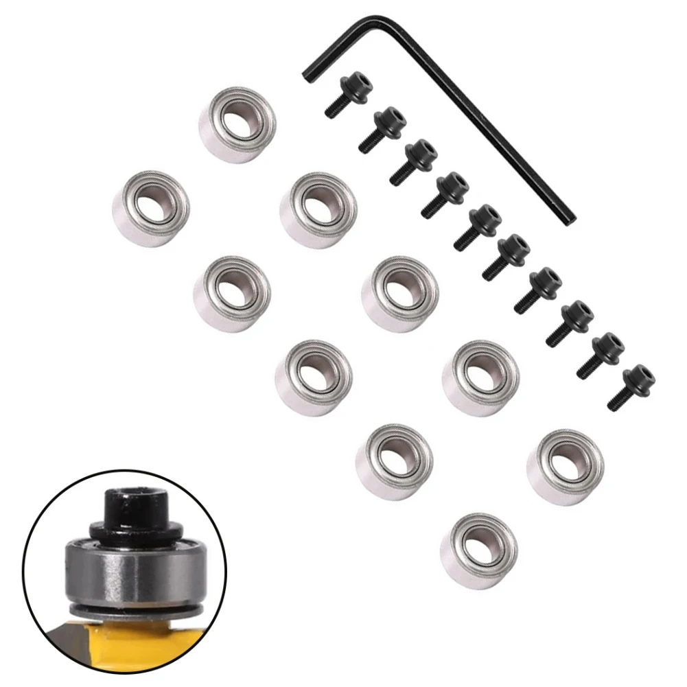 

Replacement Accessory Router Bit Repairing Tool Router Bit Bearings Router Bits Bit Bearings Repair Silver Steel