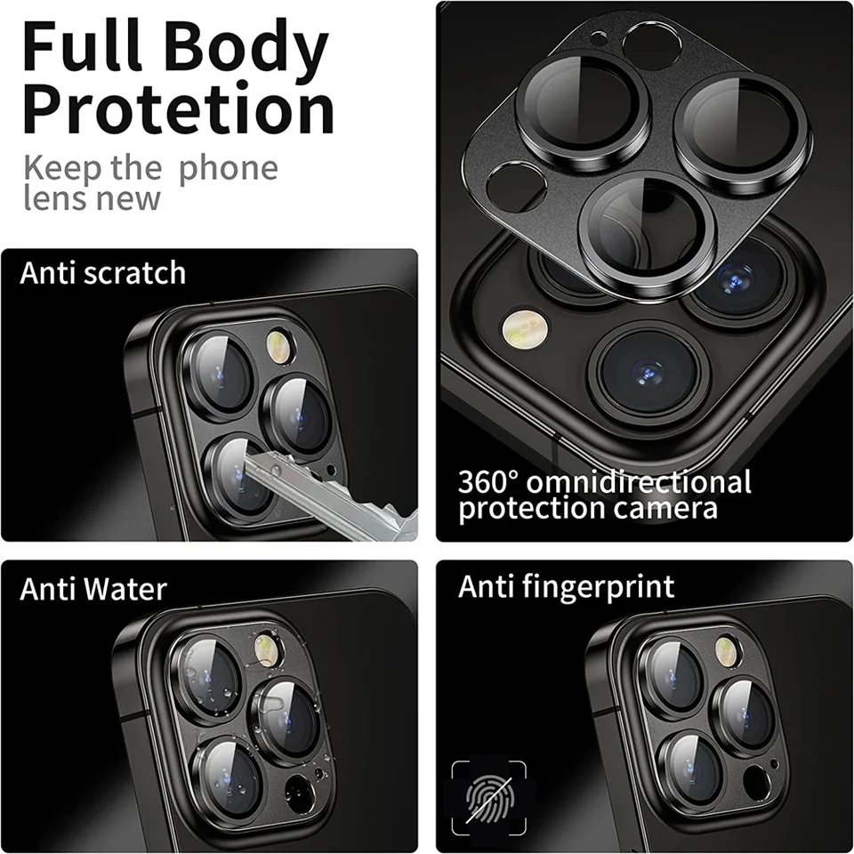 Protection Objectif Caméra Arrière Pour IPhone 13/13 Mini/14/14 Plus - Verre Trempé Transparent - Neuf