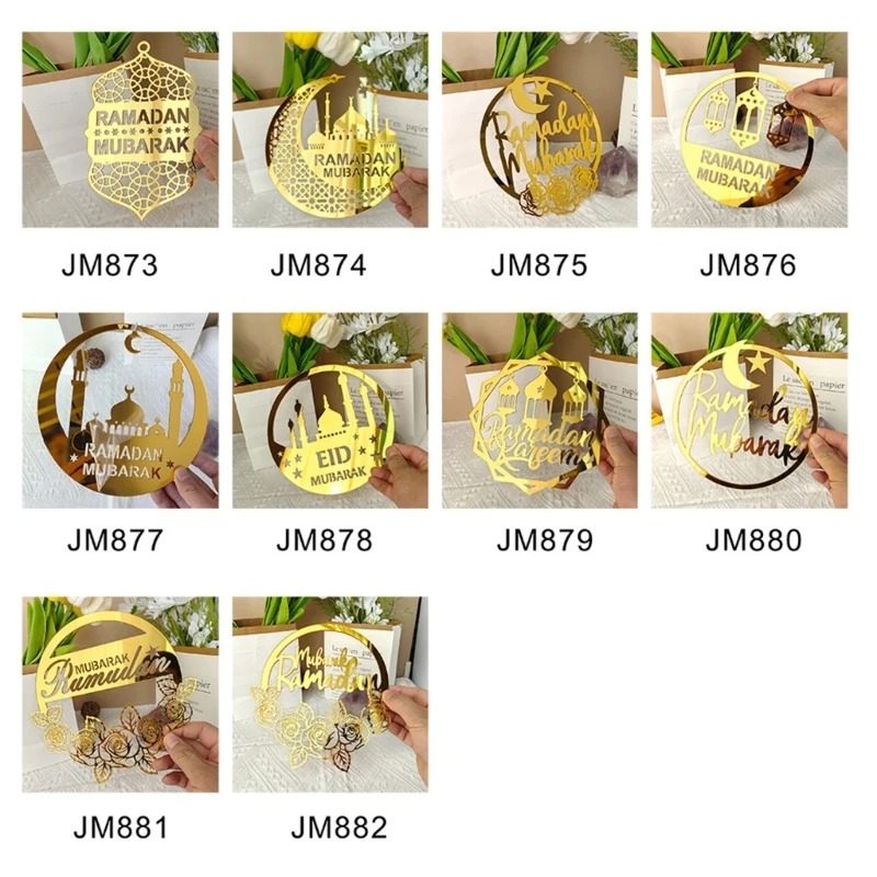 

1 комплект акриловых настенных украшений Ид Мубаракс, подвесное украшение для праздников Ид