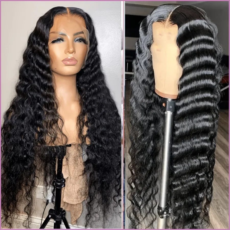 Deep Wave Curly Human Hair Wig 13x6 HD Lace Human Hair Wig for Women 250% Density Glueless Brazilian Wigs on Clearance Sale 2