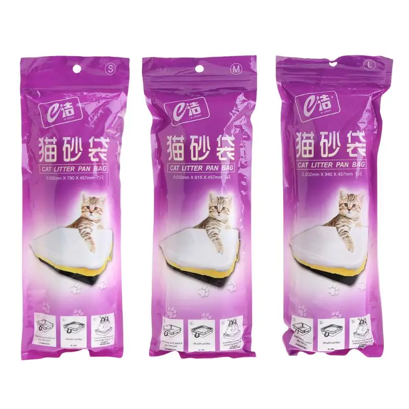 고양이 쓰레기 상자 라이너 용 고양이 쓰레기 팬 가방 용 Drawstring 가방 고양이 애완 동물을위한 헤비 듀티 안티 스크래치 키티 쓰레기 가방