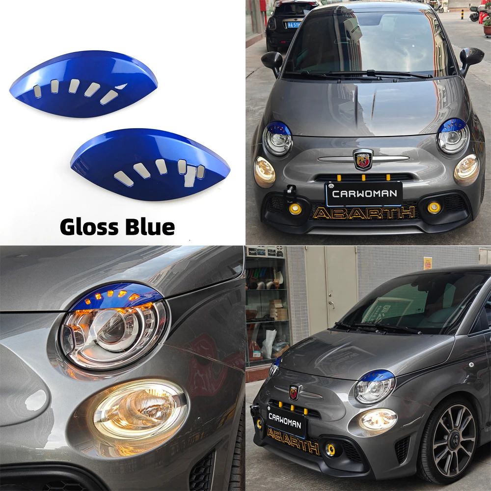 FIAT500 595 695アングリー アイブロー マットブラックABSプラ FIAT500 595 695アングリー アイブロー マットブラックABSプラ