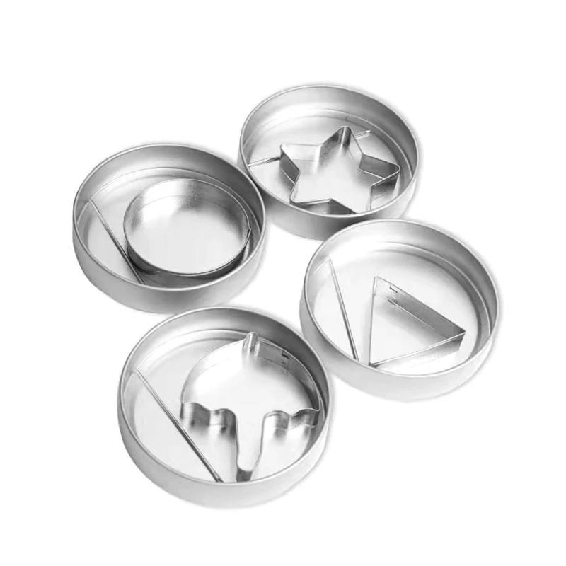 

1 Set Korean Sugar Candy Making Tools Stainless Steel Cookie Cutters Star Round Umbrella Triangle Shape Easy Install Easy To Use