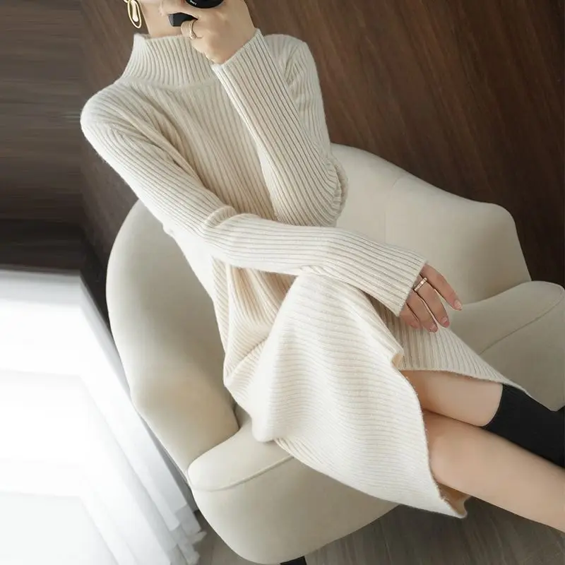 white christmas dresses Knitted Thick and Warm Full Sleeve Loose Sweater Dresses – Boots N Bags  Heaven main image 0